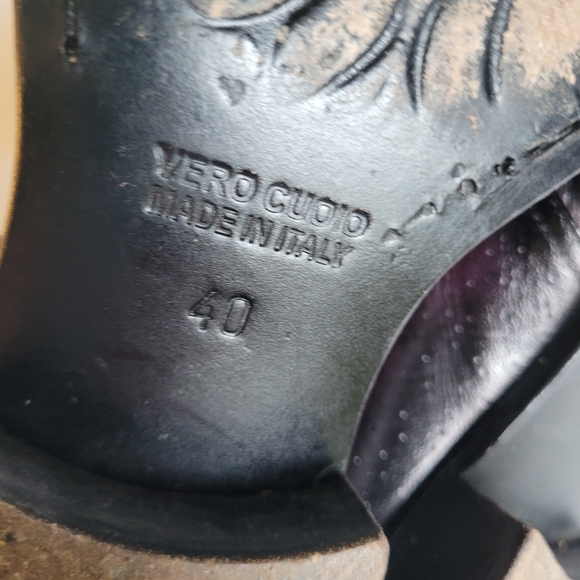 Jo Ghost Leather Oxfords Men's Dress Shoes Distressed Oxblood Colouring Size 40 - Picture 10 of 10